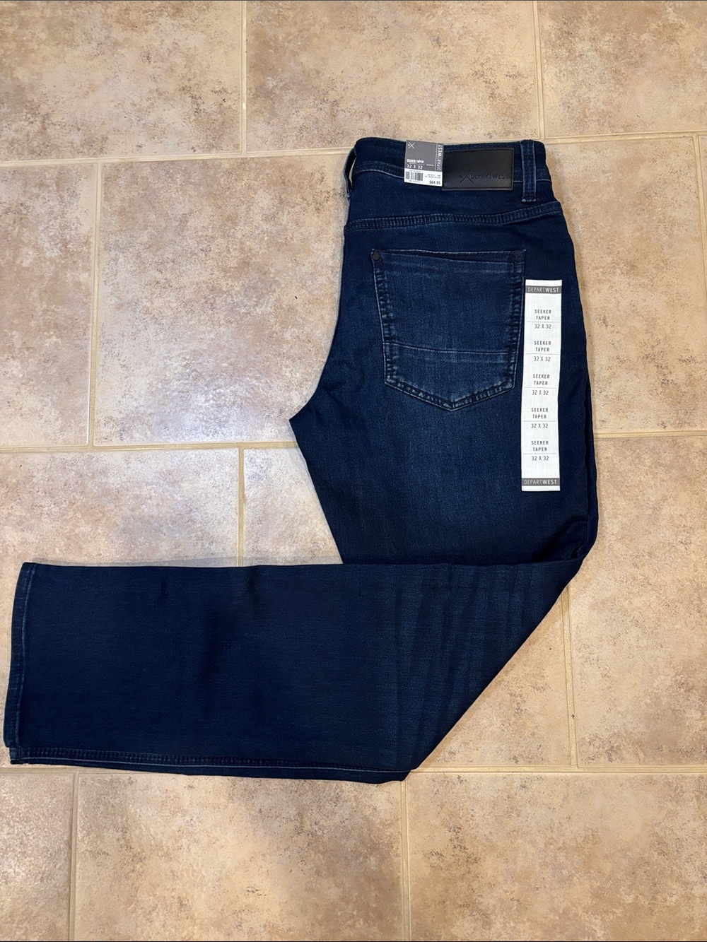Buckle Departwest Seeker Taper Men's Dark Blue Stretch Jeans 32x32 NWT